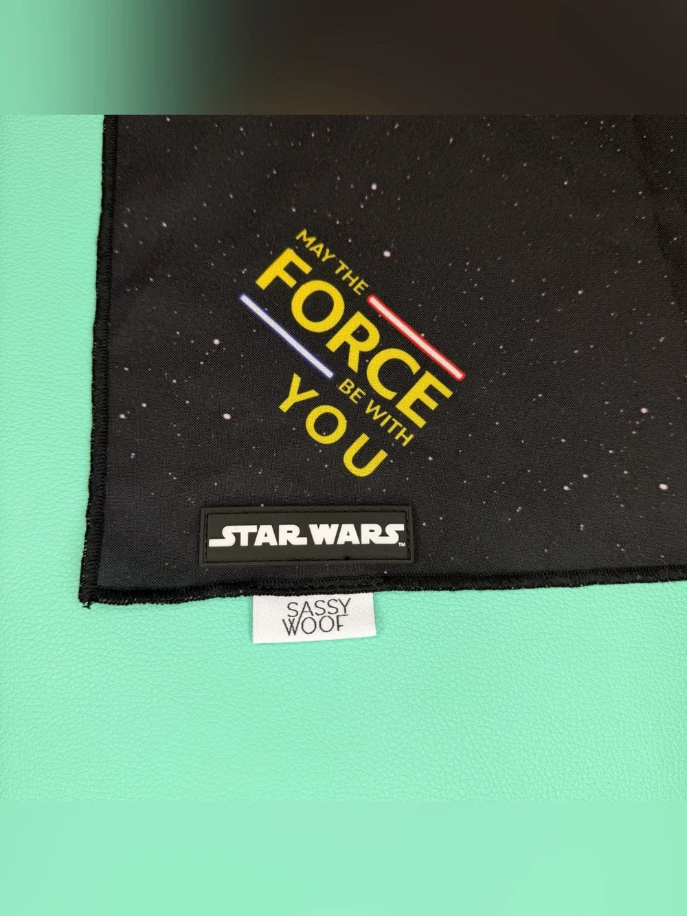 Star Wars x Sassy Woof 'May the Force Be With You' Black Dog Bandana
